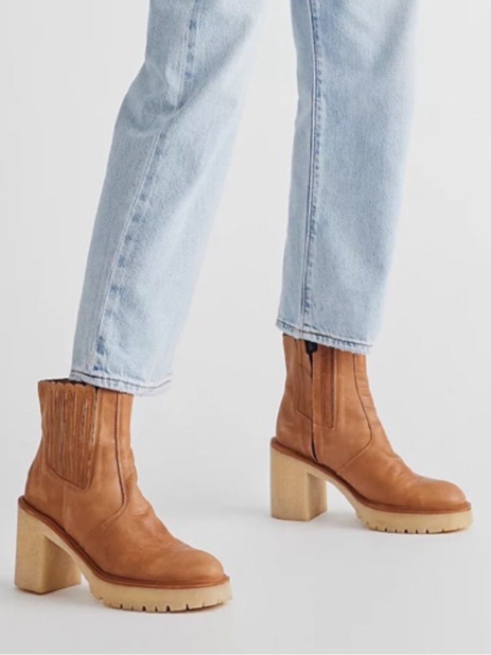 FREE PEOPLE James Chelsea Boot Brown 37.5 US 7